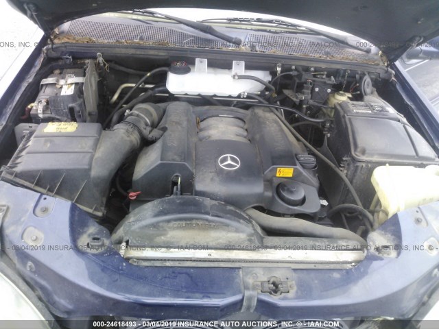 4JGAB54E61A269788 - 2001 MERCEDES-BENZ ML 320 BLUE photo 10