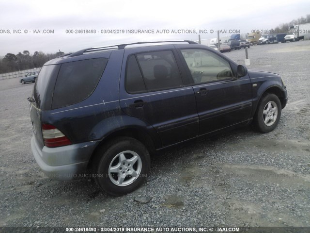 4JGAB54E61A269788 - 2001 MERCEDES-BENZ ML 320 BLUE photo 4