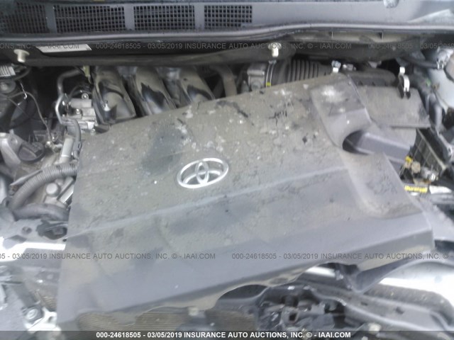 5TDYK3DCXDS319234 - 2013 TOYOTA SIENNA XLE/LIMITED SILVER photo 10