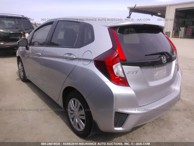 JHMGK5H56GS009000 - 2016 HONDA FIT LX SILVER photo 3