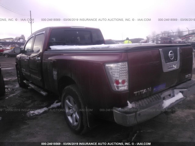 1N6AA07F08N308163 - 2008 NISSAN TITAN XE/SE/LE/PRO-4X BURGUNDY photo 3