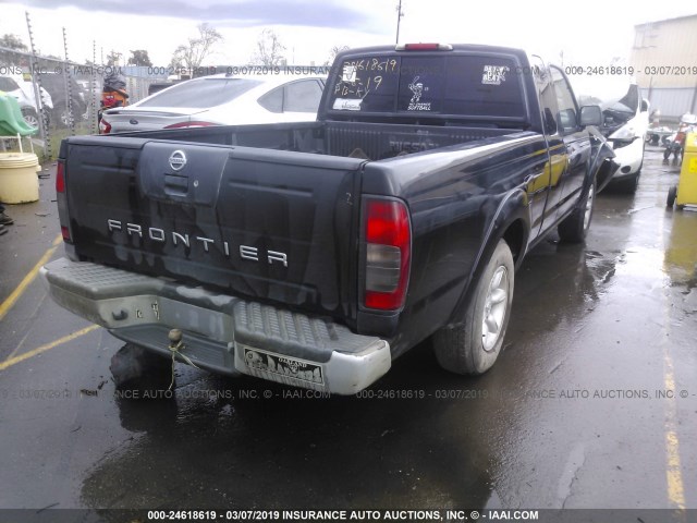 1N6DD26S62C311716 - 2002 NISSAN FRONTIER KING CAB XE BLACK photo 4
