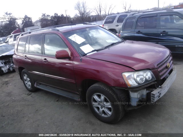 JTEGF21A120058083 - 2002 TOYOTA HIGHLANDER LIMITED RED photo 1