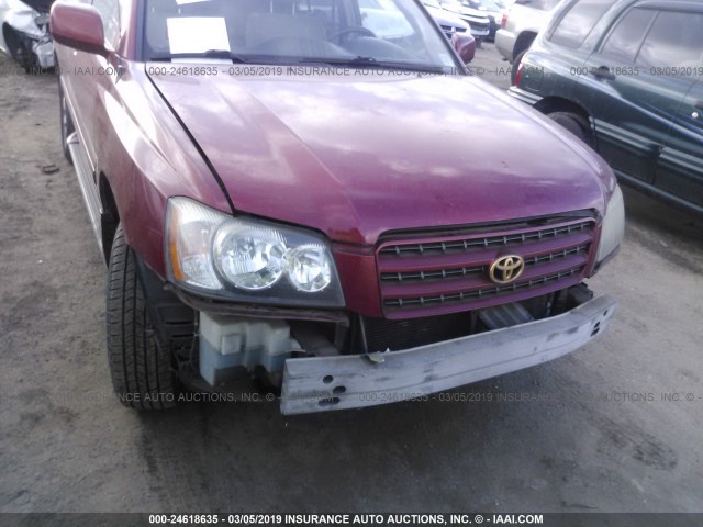 JTEGF21A120058083 - 2002 TOYOTA HIGHLANDER LIMITED RED photo 6