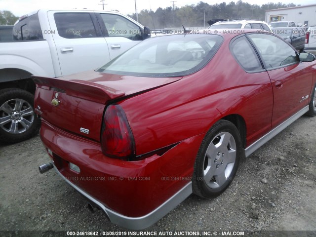 2G1WL16C169414937 - 2006 CHEVROLET MONTE CARLO SS წითელი ფოტო 4
