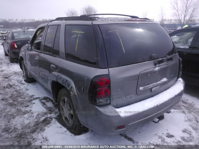 1GNDT13S282214328 - 2008 CHEVROLET TRAILBLAZER LS/LT SILVER photo 3