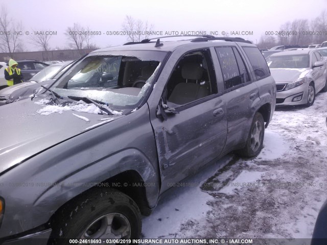 1GNDT13S282214328 - 2008 CHEVROLET TRAILBLAZER LS/LT SILVER photo 6