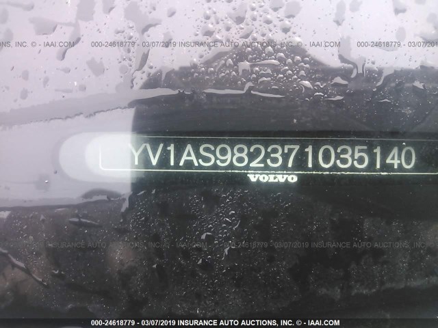 YV1AS982371035140 - 2007 VOLVO S80 3.2 WHITE photo 9