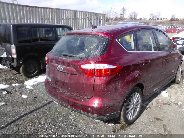 1FADP5CU0GL110697 - 2016 FORD C-MAX PREMIUM SEL RED photo 4