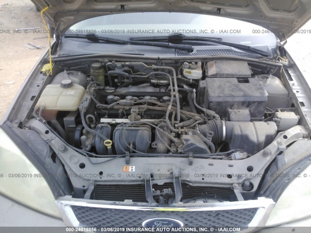 1FAFP34NX5W122159 - 2005 FORD FOCUS ZX4 TAN photo 10