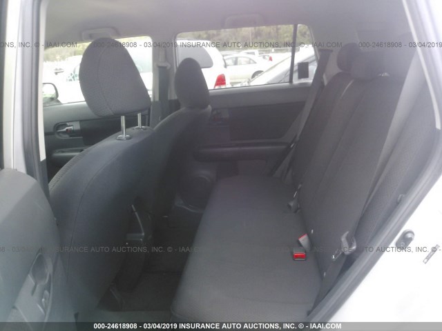 JTLKE50E581023061 - 2008 TOYOTA SCION XB SILVER photo 8