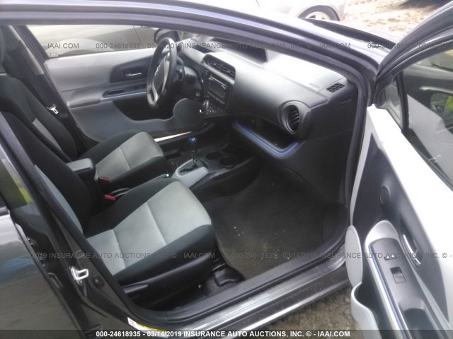 JTDKDTB30D1533519 - 2013 TOYOTA PRIUS C GRAY photo 5