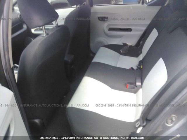 JTDKDTB30D1533519 - 2013 TOYOTA PRIUS C GRAY photo 8