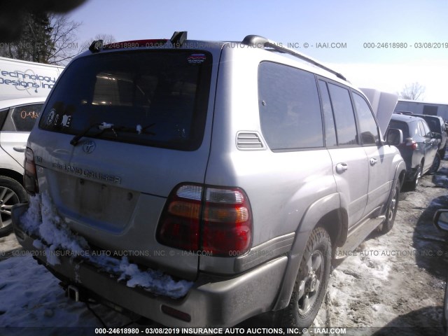 JTEHT05J312009322 - 2001 TOYOTA LAND CRUISER  SILVER photo 4