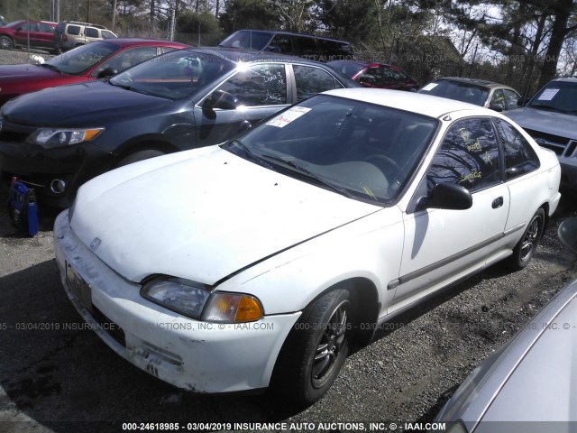 1HGEJ2124SL006532 - 1995 HONDA CIVIC DX WHITE photo 2