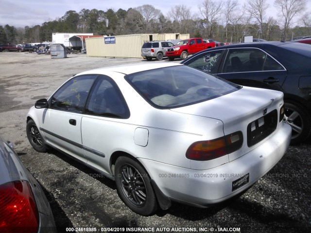 1HGEJ2124SL006532 - 1995 HONDA CIVIC DX WHITE photo 3