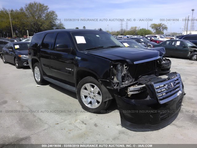 1GKFC13538R201899 - 2008 GMC YUKON HYBRID BLACK photo 1