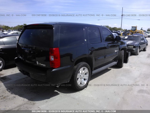 1GKFC13538R201899 - 2008 GMC YUKON HYBRID BLACK photo 4