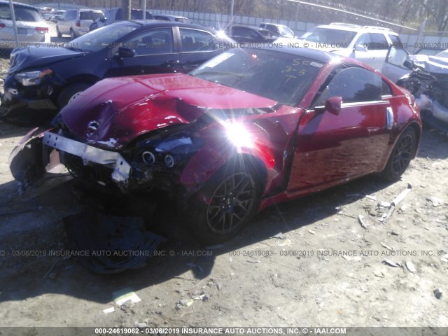 JN1AZ34E25M651487 - 2005 NISSAN 350Z COUPE RED photo 2