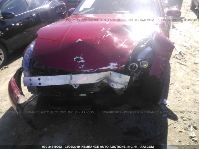 JN1AZ34E25M651487 - 2005 NISSAN 350Z COUPE RED photo 6