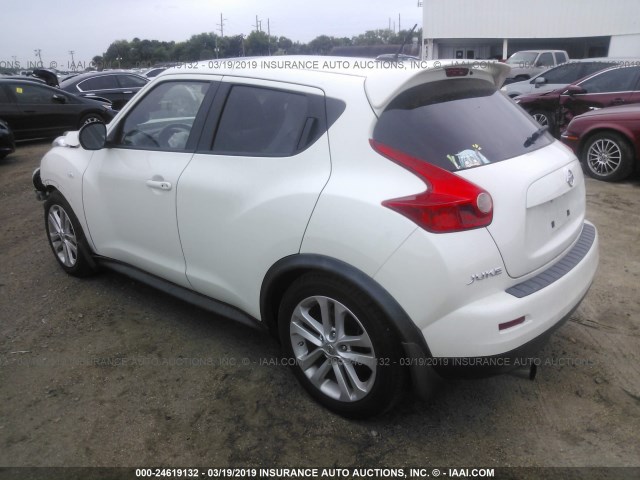 JN8AF5MVXDT218719 - 2013 NISSAN JUKE S/SV/SL WHITE photo 3