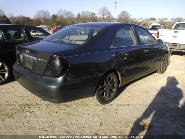 4T1BE30K82U571448 - 2002 TOYOTA CAMRY LE/XLE/SE GREEN photo 4