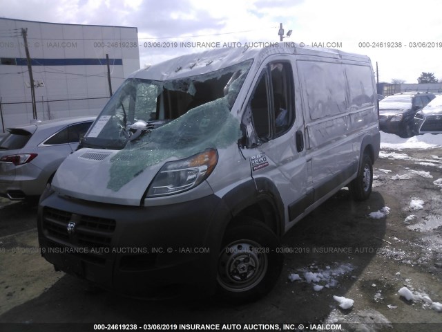 3C6TRVAG1HE534565 - 2017 RAM PROMASTER 1500 1500 STANDARD SILVER photo 2