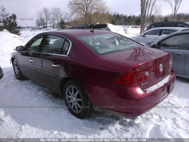 1G4HD57247U186569 - 2007 BUICK LUCERNE CXL RED photo 3