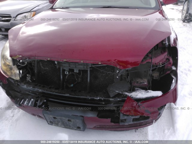 1G4HD57247U186569 - 2007 BUICK LUCERNE CXL RED photo 6