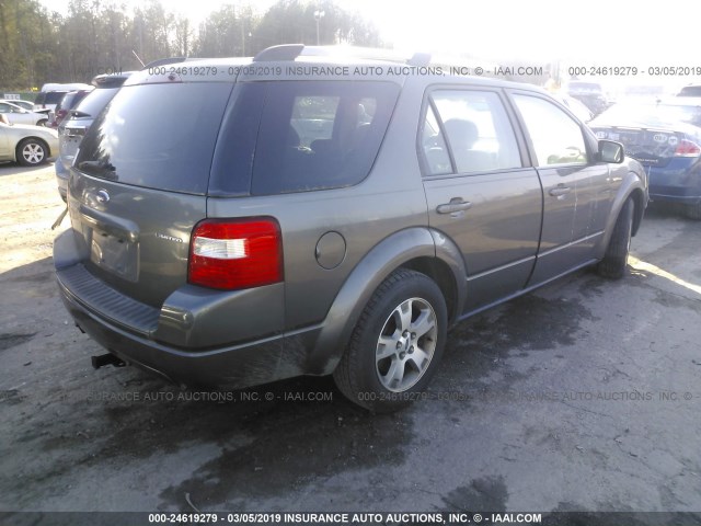 1FMDK03196GA14913 - 2006 FORD FREESTYLE LIMITED GRAY photo 4