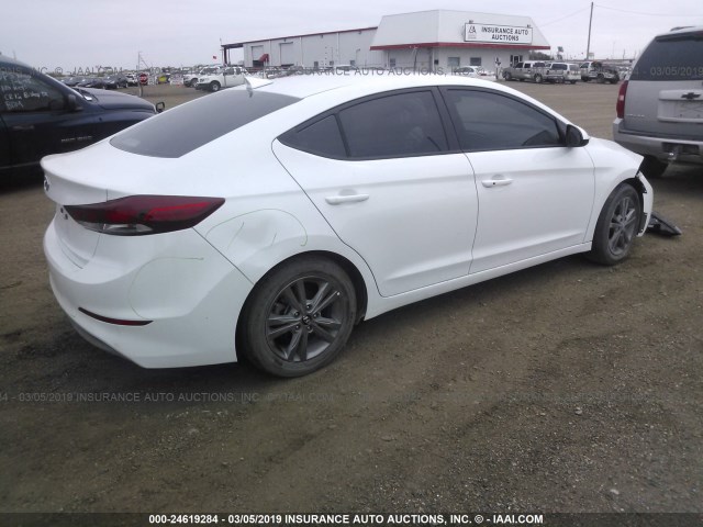 5NPD84LF2JH218348 - 2018 HYUNDAI ELANTRA SEL/VALUE/LIMITED WHITE photo 4