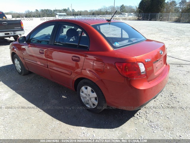 KNADH4A31B6943098 - 2011 KIA RIO LX/SX ORANGE photo 3