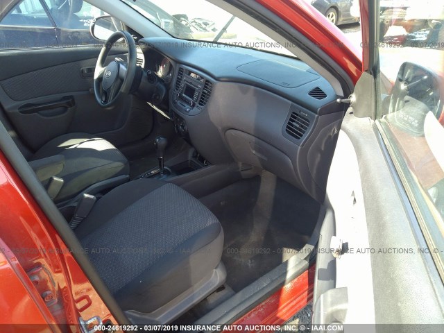 KNADH4A31B6943098 - 2011 KIA RIO LX/SX ORANGE photo 5