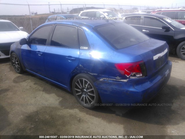 JF1GE746X8G500859 - 2008 SUBARU IMPREZA WRX BLUE photo 3