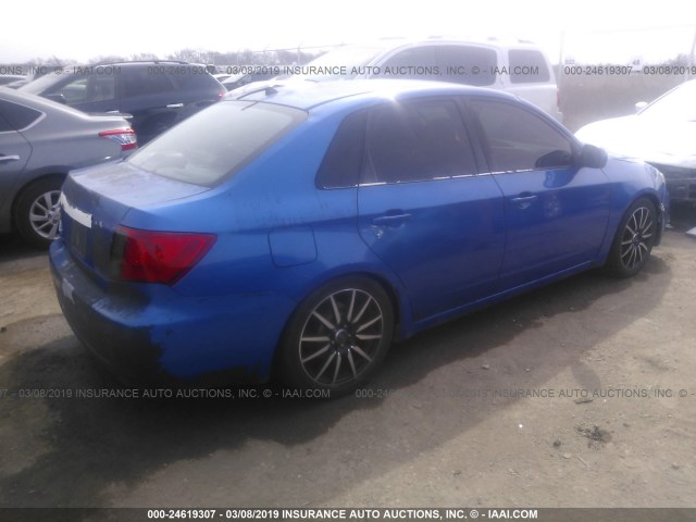 JF1GE746X8G500859 - 2008 SUBARU IMPREZA WRX BLUE photo 4