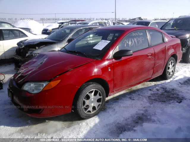 1G8AM12F15Z118944 - 2005 SATURN ION LEVEL 2 RED photo 2