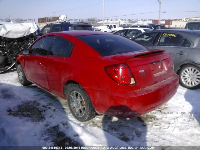 1G8AM12F15Z118944 - 2005 SATURN ION LEVEL 2 RED photo 3