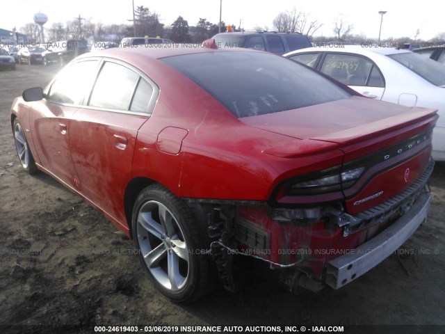 2C3CDXCT4HH598704 - 2017 DODGE CHARGER R/T RED photo 3