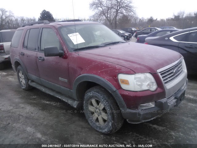 1FMEU73E26UA63687 - 2006 FORD EXPLORER XLT RED photo 1