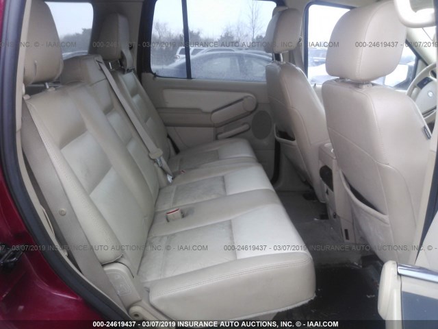 1FMEU73E26UA63687 - 2006 FORD EXPLORER XLT RED photo 8