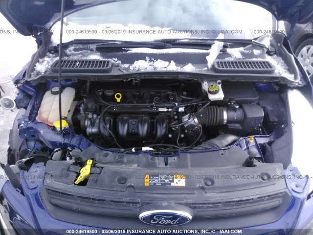 1FMCU0F72DUA20539 - 2013 FORD ESCAPE S BLUE photo 10