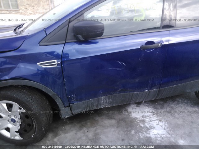 1FMCU0F72DUA20539 - 2013 FORD ESCAPE S BLUE photo 6