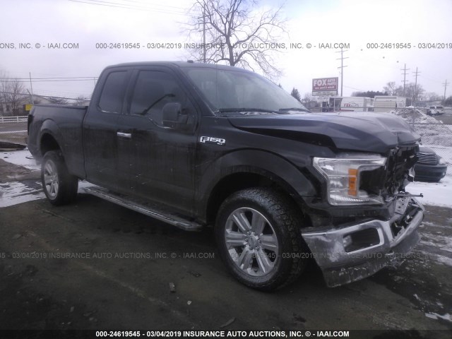 1FTFX1EG5JFA70870 - 2018 FORD F150 SUPER CAB BLACK photo 1