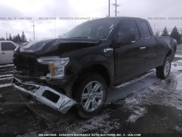 1FTFX1EG5JFA70870 - 2018 FORD F150 SUPER CAB BLACK photo 2