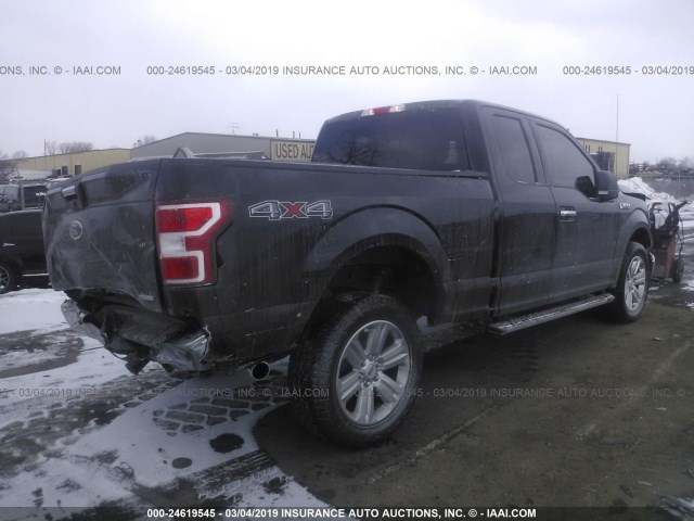 1FTFX1EG5JFA70870 - 2018 FORD F150 SUPER CAB BLACK photo 4