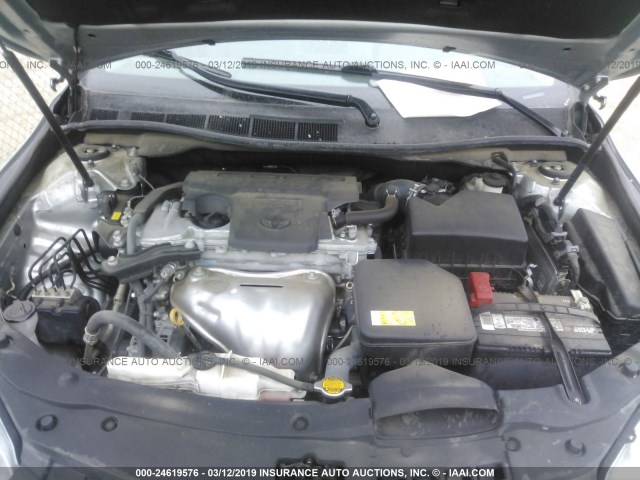 4T4BF1FK1FR494717 - 2015 TOYOTA CAMRY LE/XLE/SE/XSE SILVER photo 10