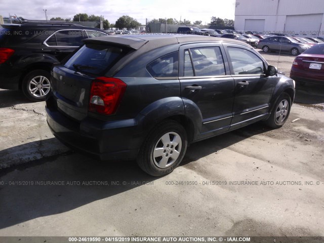 1B3HB28B57D183317 - 2007 DODGE CALIBER GRAY photo 4