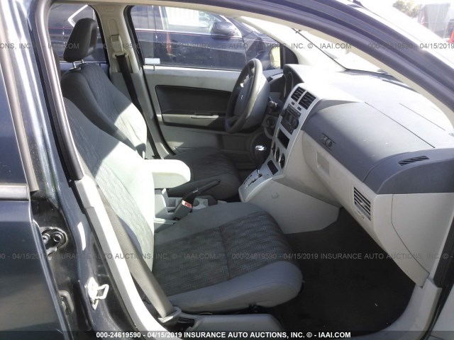 1B3HB28B57D183317 - 2007 DODGE CALIBER GRAY photo 5