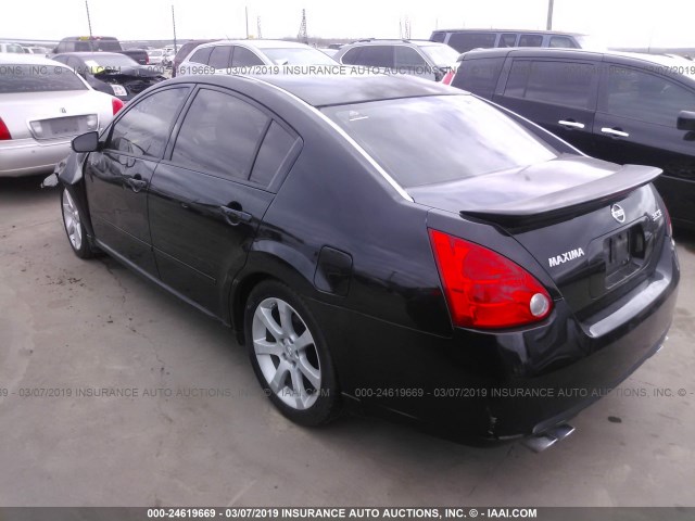 1N4BA41EX8C808699 - 2008 NISSAN MAXIMA SE/SL BLACK photo 3