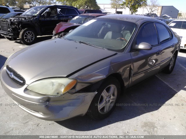 1FAHP56S12A250645 - 2002 FORD TAURUS SEL BROWN photo 2